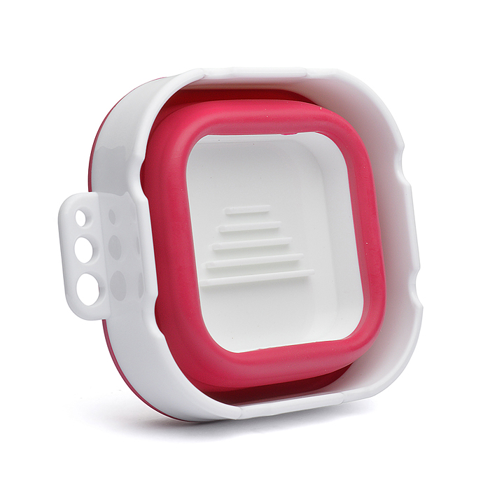 Стакан складной для ИЗО 300 мл, 9,5x9,5x8 см, высота 8 см, в сложенном виде 3 см, силиконо