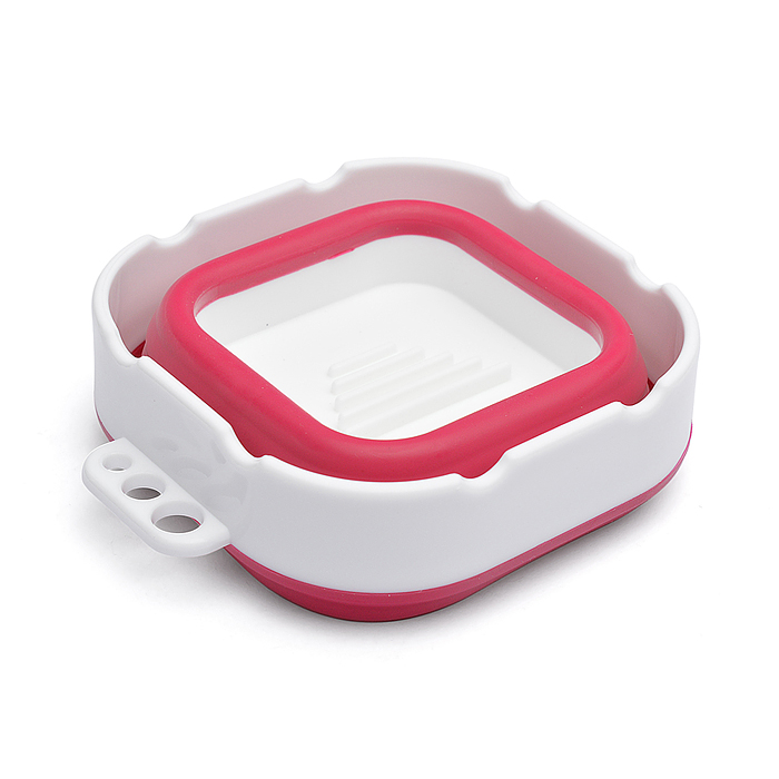 Стакан складной для ИЗО 300 мл, 9,5x9,5x8 см, высота 8 см, в сложенном виде 3 см, силиконо