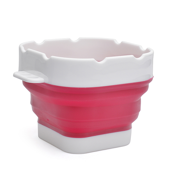 Стакан складной для ИЗО 300 мл, 9,5x9,5x8 см, высота 8 см, в сложенном виде 3 см, силиконо