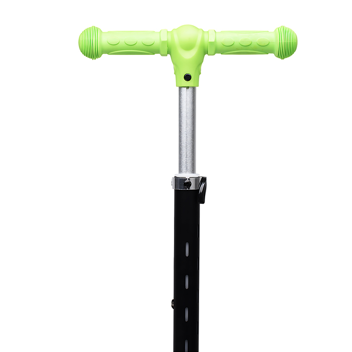 Самокат трёхколёсный R0200 ROCKET светящиеся колеса PU, дека, рулевая стойка, цвет зелено-синий