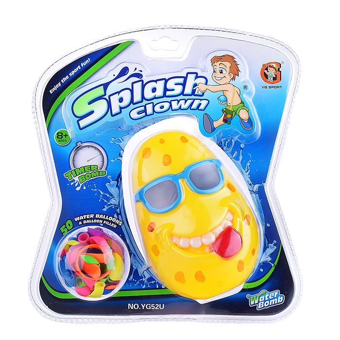 Игрушка - брызгалка YG53U "Забавная рожица" на листе