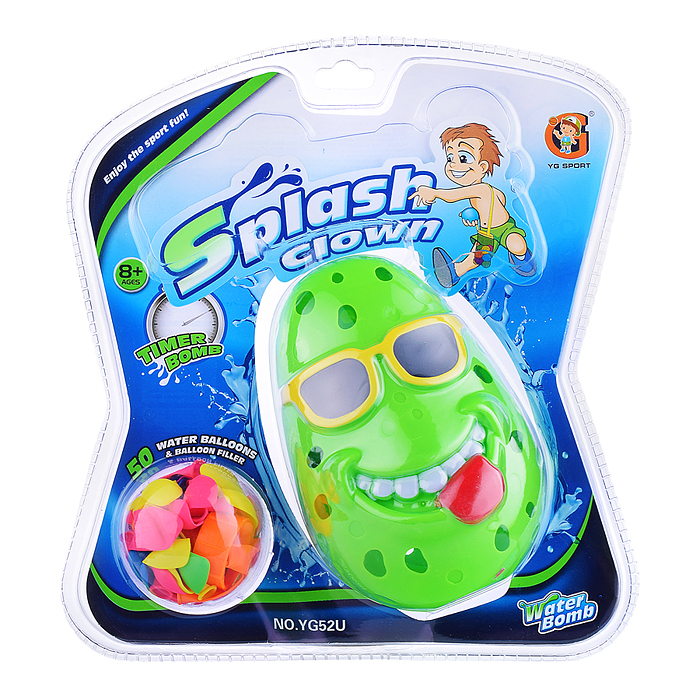 Игрушка - брызгалка YG53U "Забавная рожица" на листе