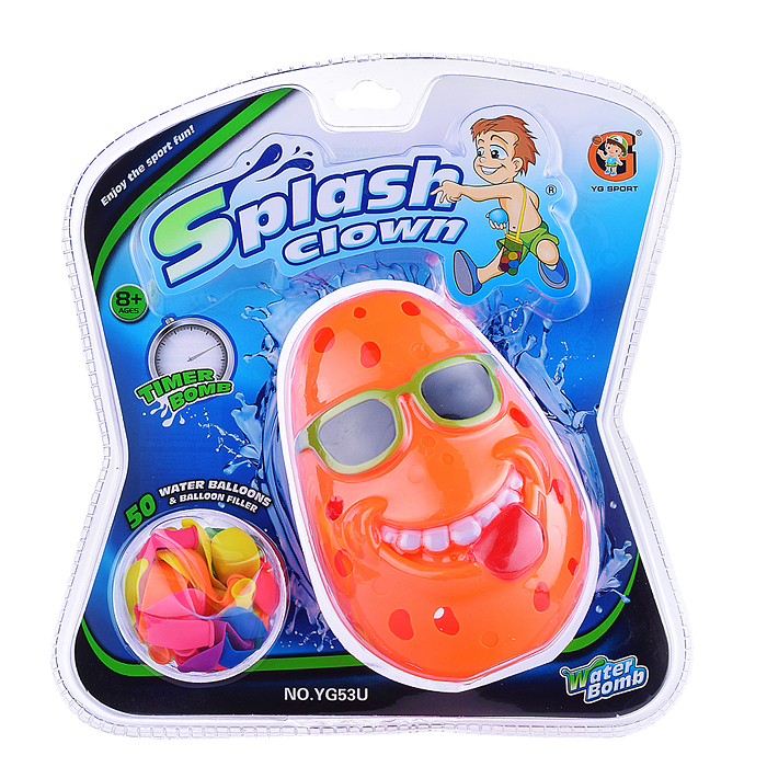 Игрушка - брызгалка YG53U "Забавная рожица" на листе