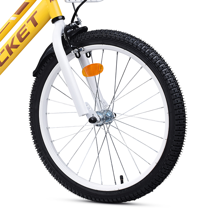 Фото к товару Велосипед 18" Rocket Basic, цвет желтый Велосипед 18" Rocket Basic, цвет желтый