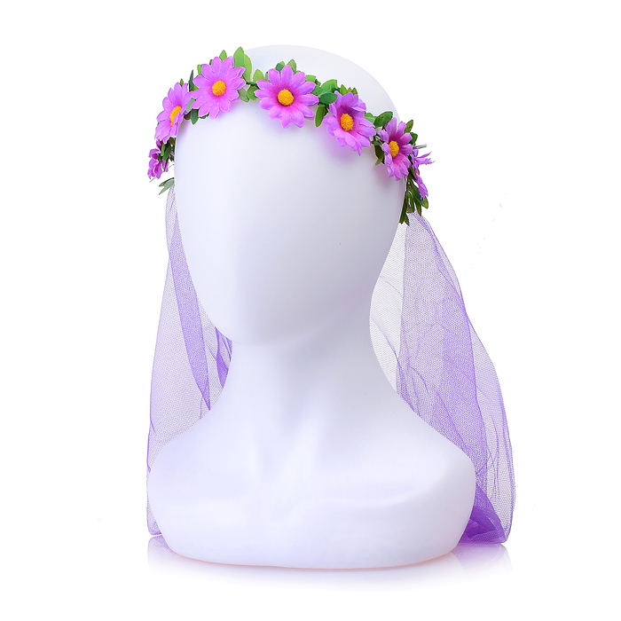 Карнавальный аксессуар S1497 "Цветной венок" в пакете