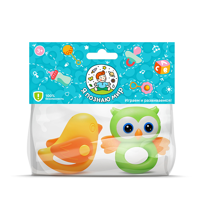 Набор погремушек Y0119 "Лесные друзья" в пакете