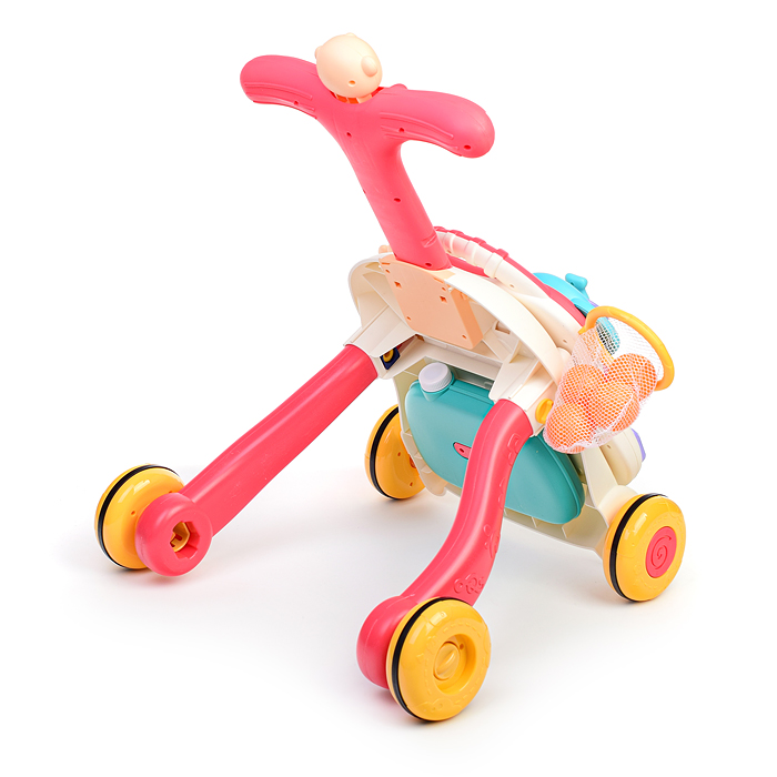 Каталка 668-20 "Слоник и коала" цвет красный, в коробке