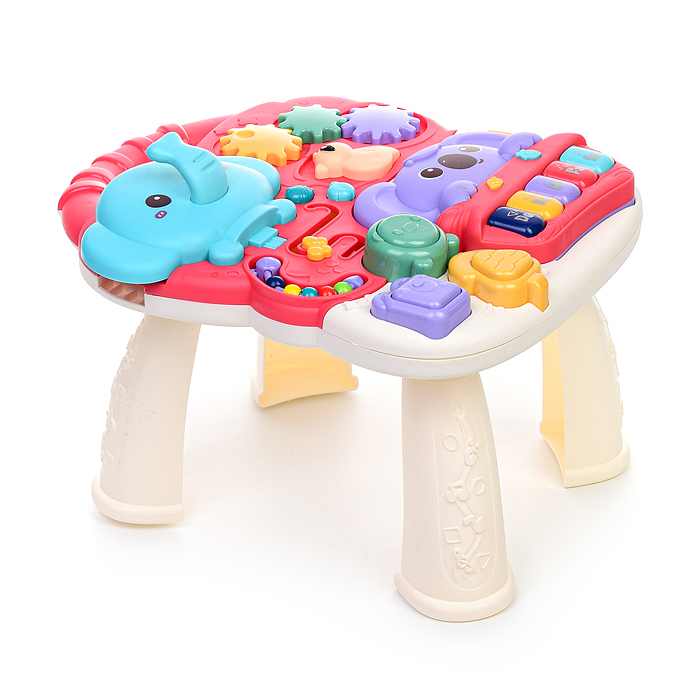 Каталка 668-20 "Слоник и коала" цвет красный, в коробке