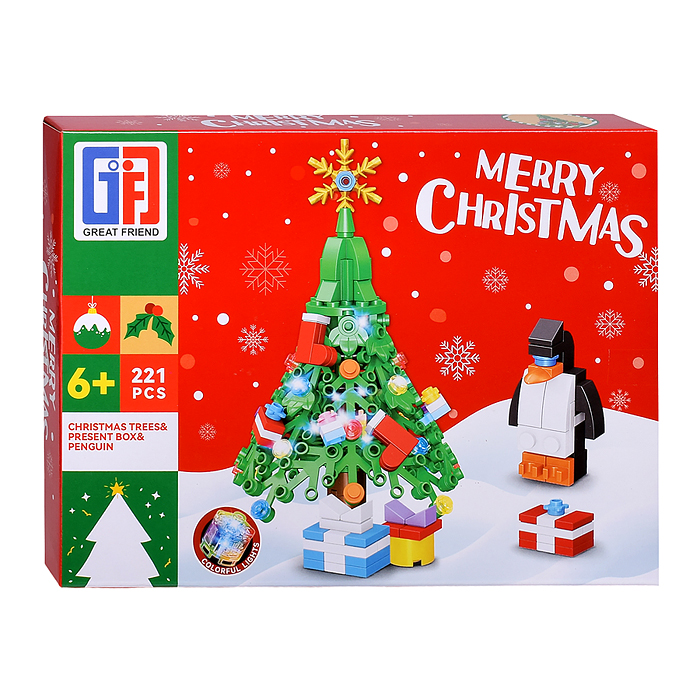 Конструктор 123-818 "Елочка с подарками" 221 (дет.)