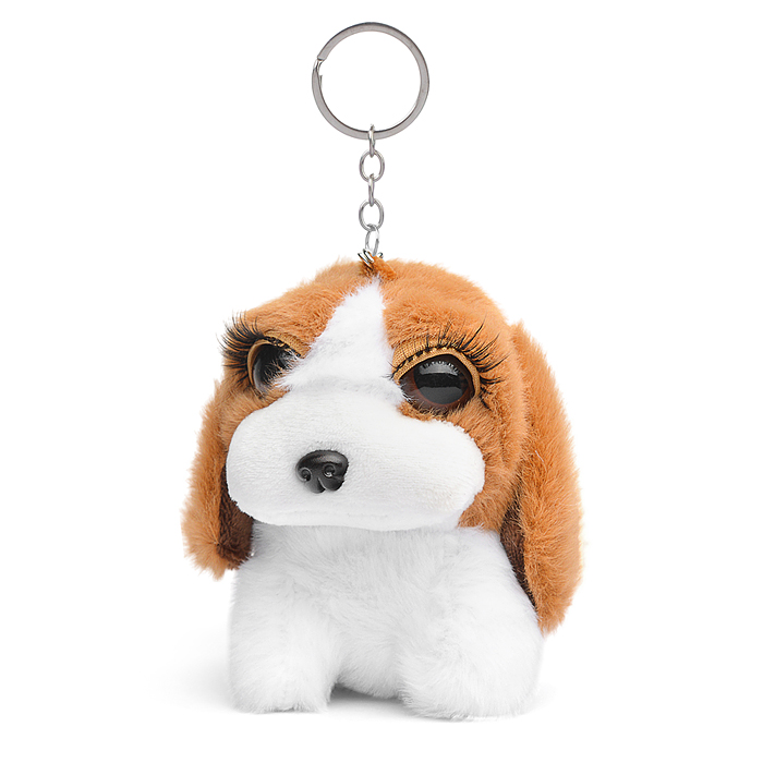 Мягкая игрушка-брелок М1410 "Собака Красотка" 15см