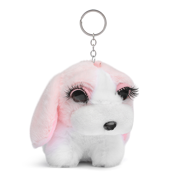 Мягкая игрушка-брелок М1410 "Собака Красотка" 15см