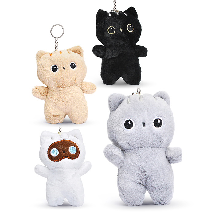 Мягкая игрушка-брелок М1416 "Кот Пушистик" 12см