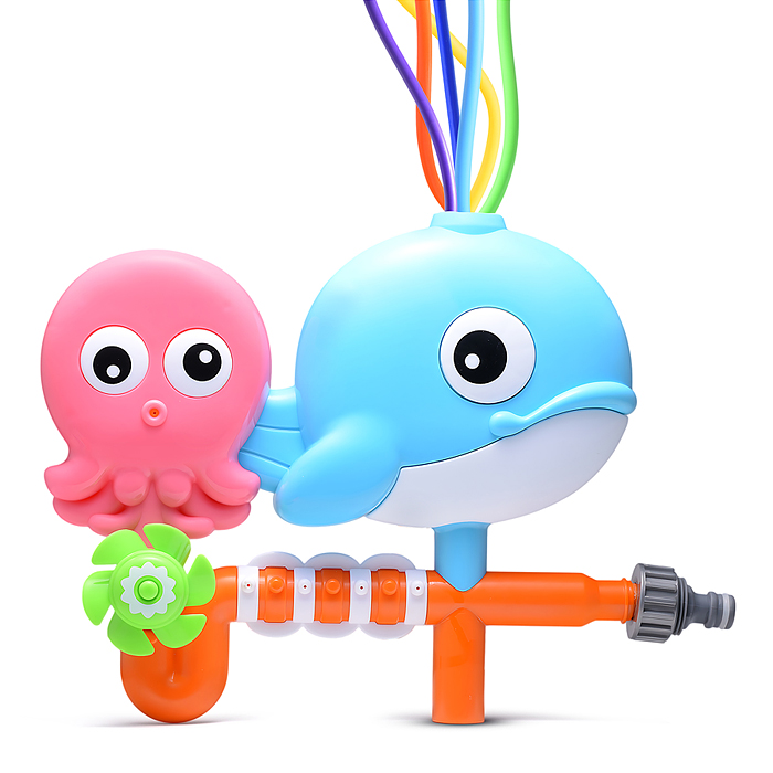 Игрушка - брызгалка YG12R "Морские друзья", для подключения к водному шлангу, в коробке