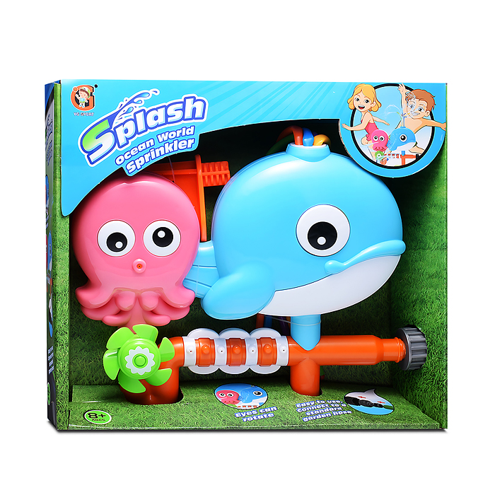 Игрушка - брызгалка YG12R "Морские друзья", для подключения к водному шлангу, в коробке