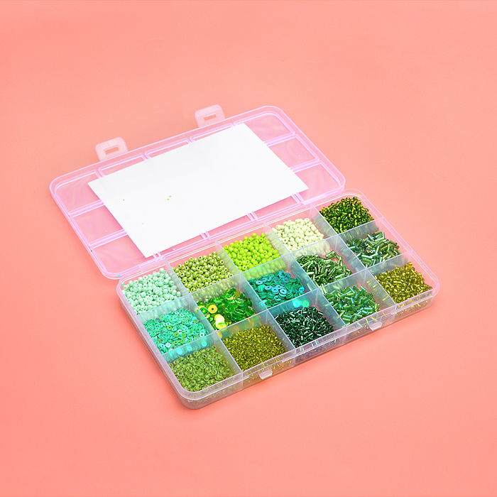 Фото к товару Набор создание украшений UT0207-2 "Изумруд" 15 цв., в коробке Набор создание украшений UT0207-2 "Изумруд" 15 цв., в коробке