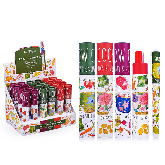 Ручка шариковая "DreamWrite. Славянская трапеза" 0.7 мм, синяя