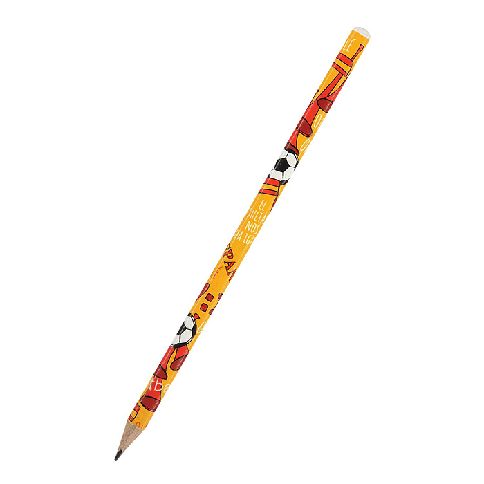 Карандаш чернографитовый "HappyGraphix. Футбол.Чемпионы. Испания" НВ