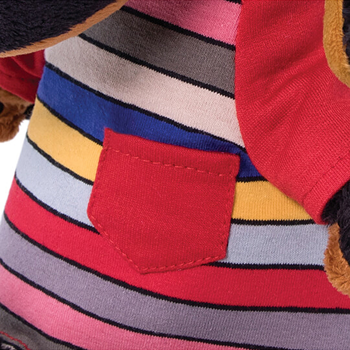 Фото к товару Собака Ваксон в футболке в полоску Собака Ваксон в футболке в полоску