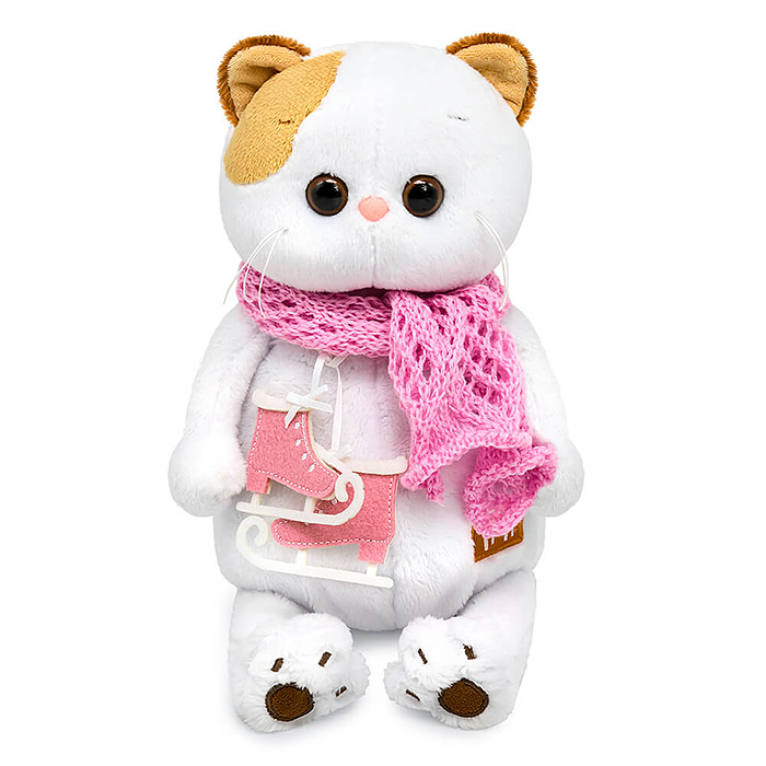 Кошка Ли-Ли с коньками и в шарфике Кошка Ли-Ли с коньками и в шарфике