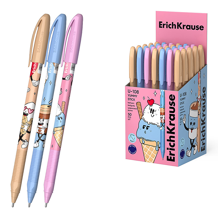 Ручка шариковая U-108 Stick Yummy 1.0, Ultra Glide Technology, цвет чернил синий