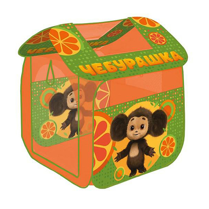 Палатка детская игровая "Чебурашка" 83х80х105см, в сумке 
