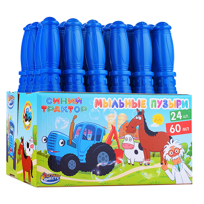 Мыльные пузыри "Синий трактор 60 мл, в колбе 27 см,