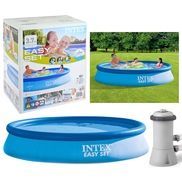 Бассейн надувной Easy Set, 366 х 76 см, фильтр-насос, 28132NP INTEX не товарный вид,нарушена упаковк