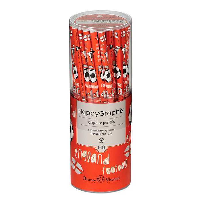 Карандаш чернографитовый "HappyGraphix. Футбол.Чемпионы. Англия" НВ