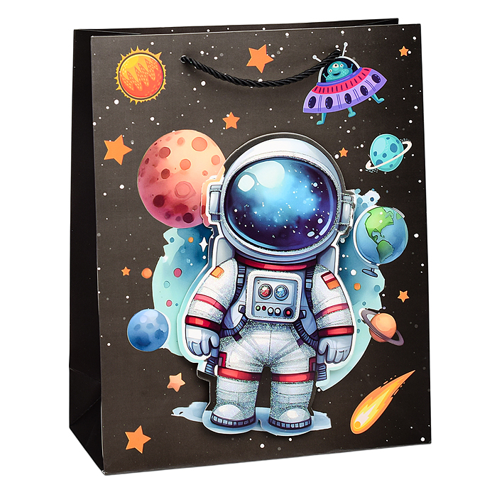 Пакет подарочный 00-6323 "Космонавт" 32х26х10 см