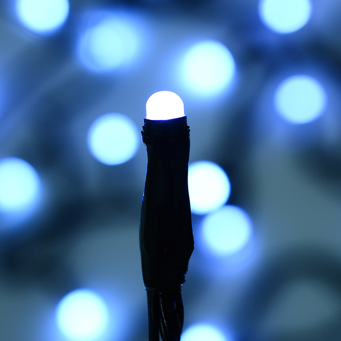 Электрогирлянда светодиодная в катушке 5м., 50 ламп, холодный