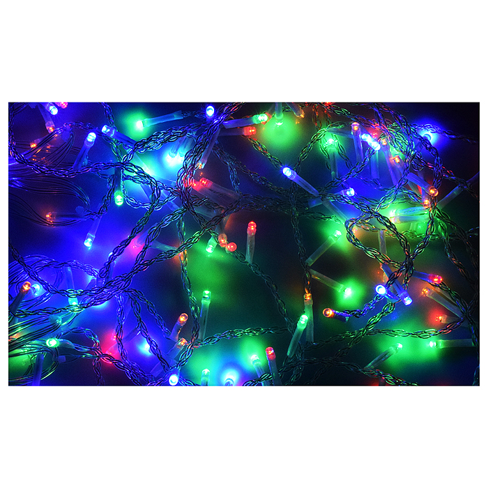Электрогирлянда светодиодная Занавес, 3м*1м, 120 ламп, цвет: цветной