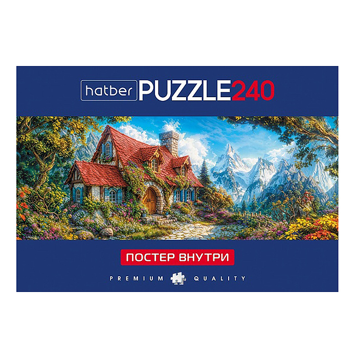 Пазлы 240 "Premium" Панорама "Живописный домик" Compa