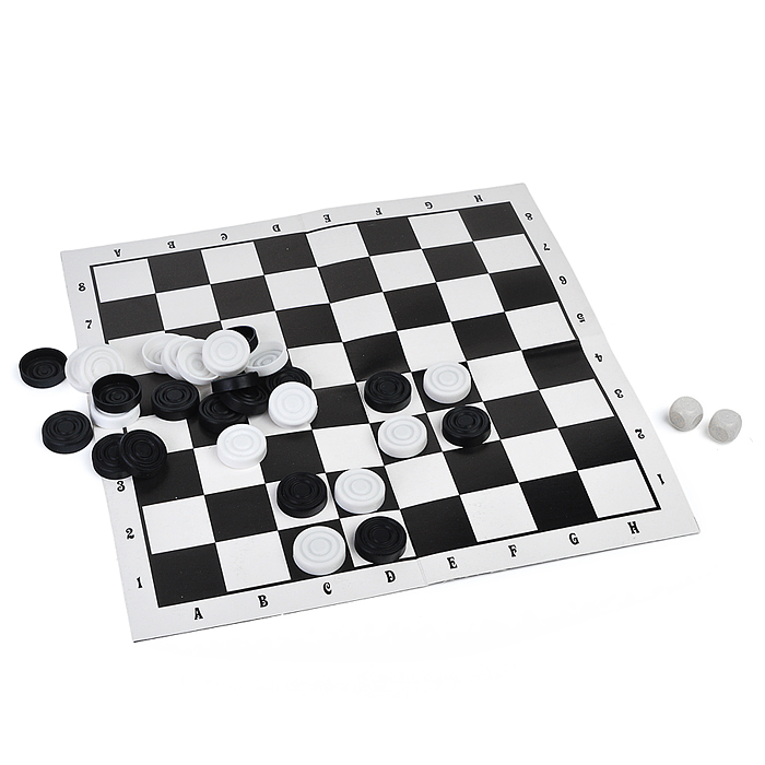 Шашки-нарды (в деревяной коробке, картонное поле)