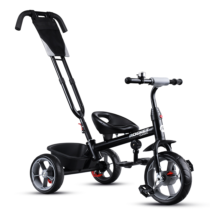 Фото к товару Велосипед трехколесный Rocket 136-GR, колеса EVA 10"/8", цвет серый Велосипед трехколесный Rocket 136-GR, колеса EVA 10"/8", цвет серый