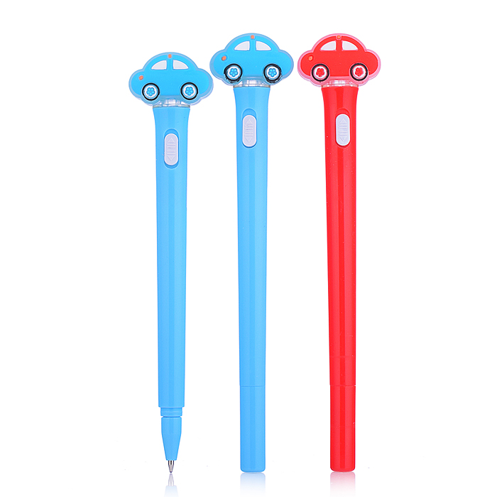 Ручка шариковая с подсветкой Машинки, Синяя, пулевидный пиш.узел 0.7мм, корпус пластиковый, сменный 