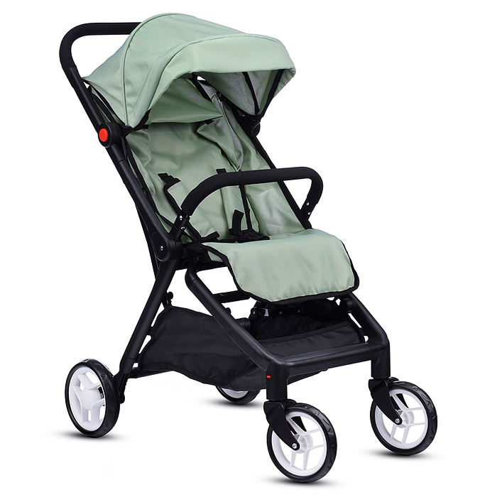 Коляска для кукол 9699 прогулочная, складная, с корзиной, цвет хакки, в пакете