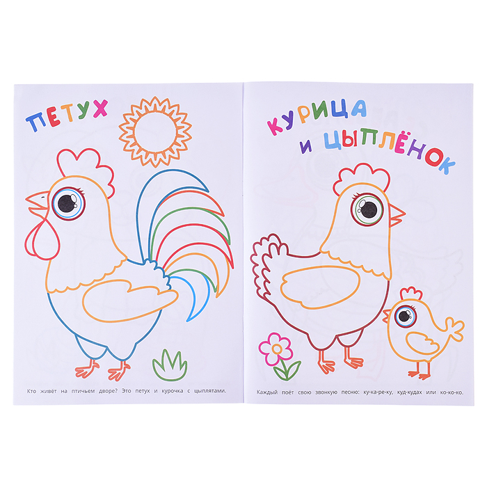 Кто живёт на ферме? Первая раскраска. 2+ 