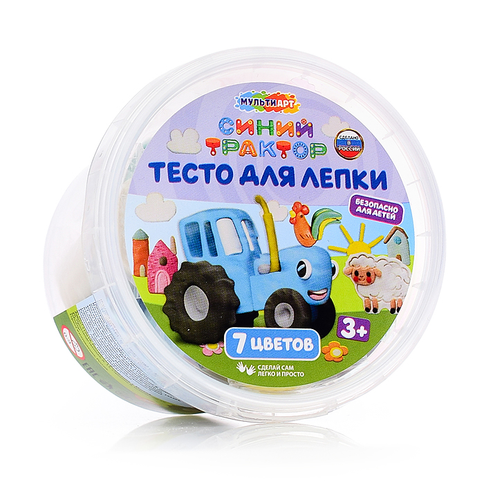 Тесто для лепки "Синий трактор" 7 цв. 30 гр. Тесто для лепки "Синий трактор" 7 цв. 30 гр.