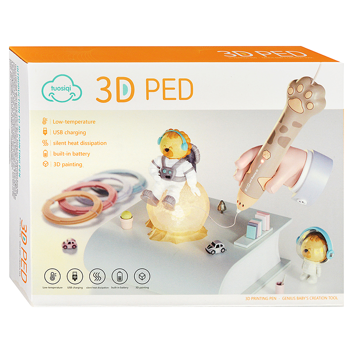 Набор для рисования T66-36A с 3Д ручкой "Лапка" в коробке