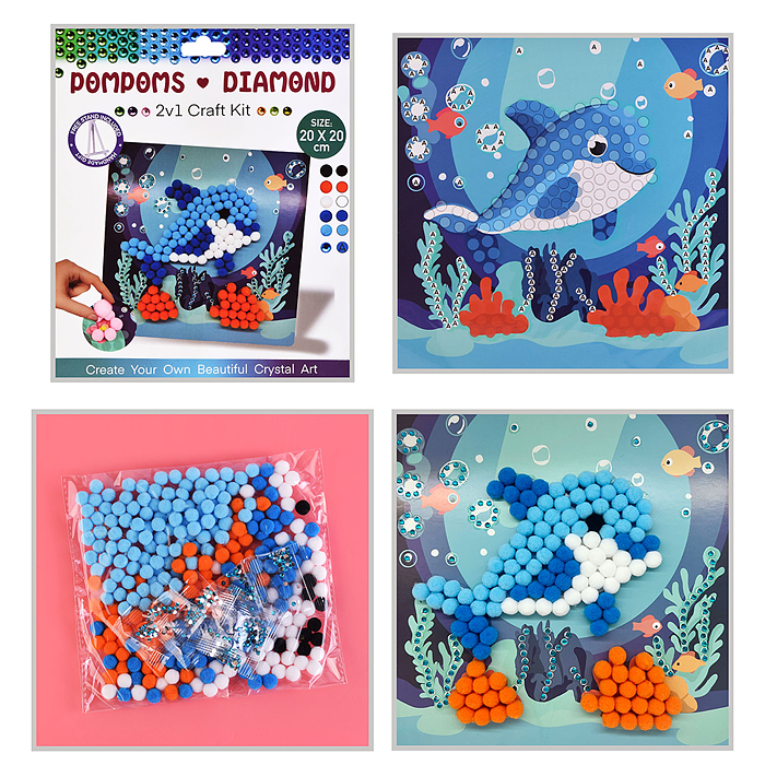 Набор творческая мастерская 00-6762 "Дельфин" 20*20 см.