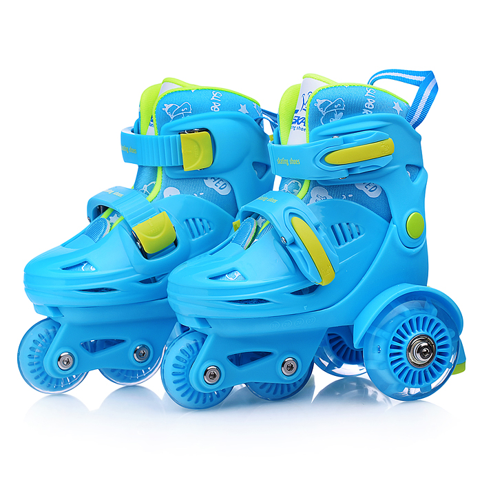 Фото к товару Ролики детские U011007Y размер S, голубые Ролики детские U011007Y размер S, голубые