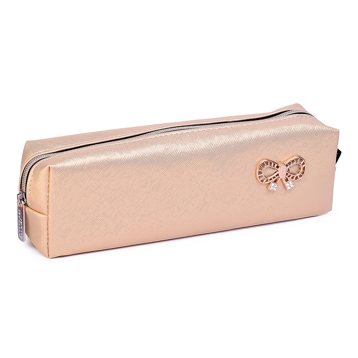 Пенал "Chic Pin" 21x6x4,5 см, прямоугольный для 30 предметов, антивандальная искусственная 