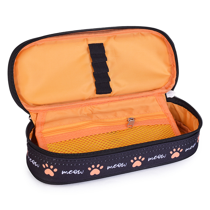 Пенал "I See You" 21x8x5 см, овальный для 50 предметов, с внутренним органайзером-створкой,