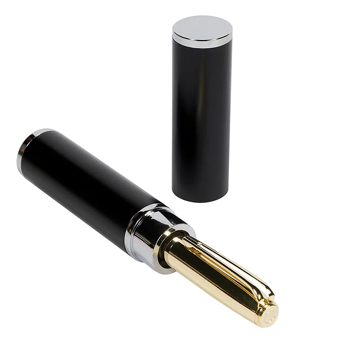 Фото к товару Ручка "Napoli" в тубусе круглой формы, 1,0 мм, синяя (корпус зеленый и зол, футляр черный) Ручка "Napoli" в тубусе круглой формы, 1,0 мм, синяя (корпус зеленый и зол, футляр черный)