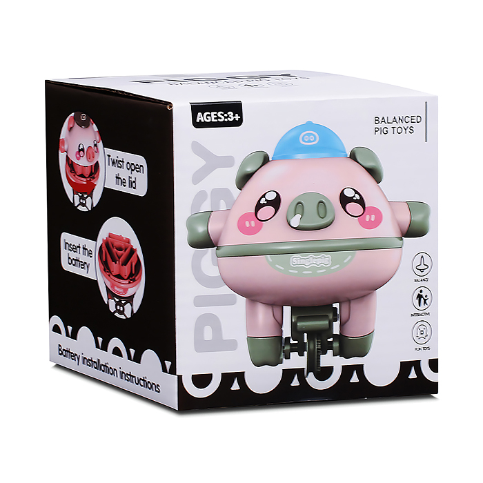 Интерактивная игрушка 158-12C "Поросенок" в коробк