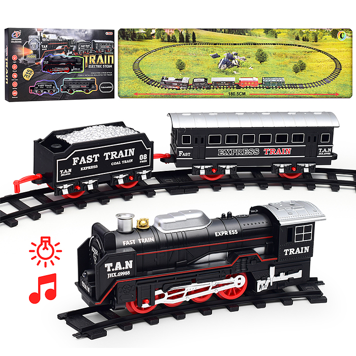 Железная дорога JHX6331 "Train electric steam" в коробке
