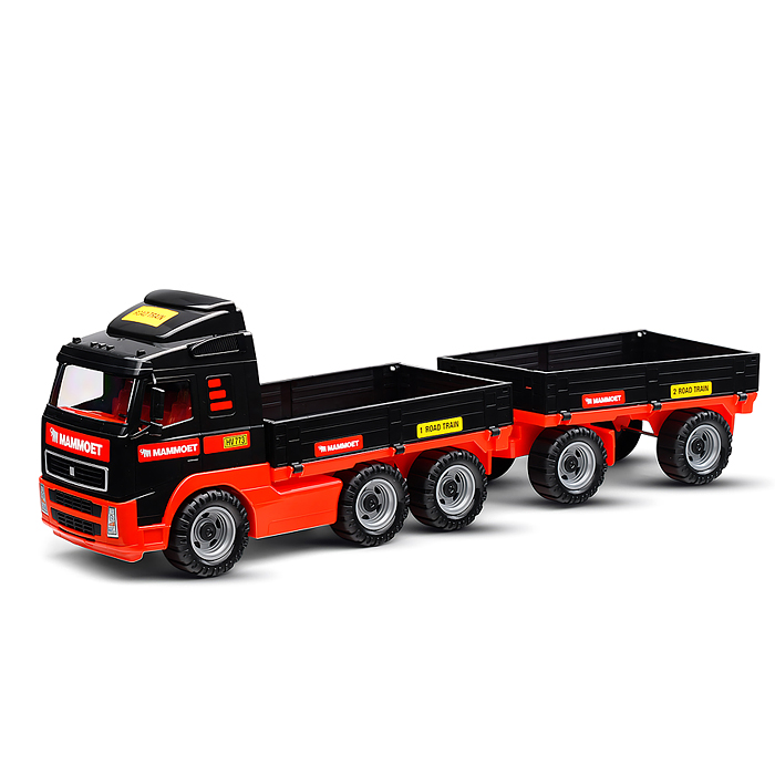 Автомобиль бортовой "MAMMOET" с прицепом (в сеточке)