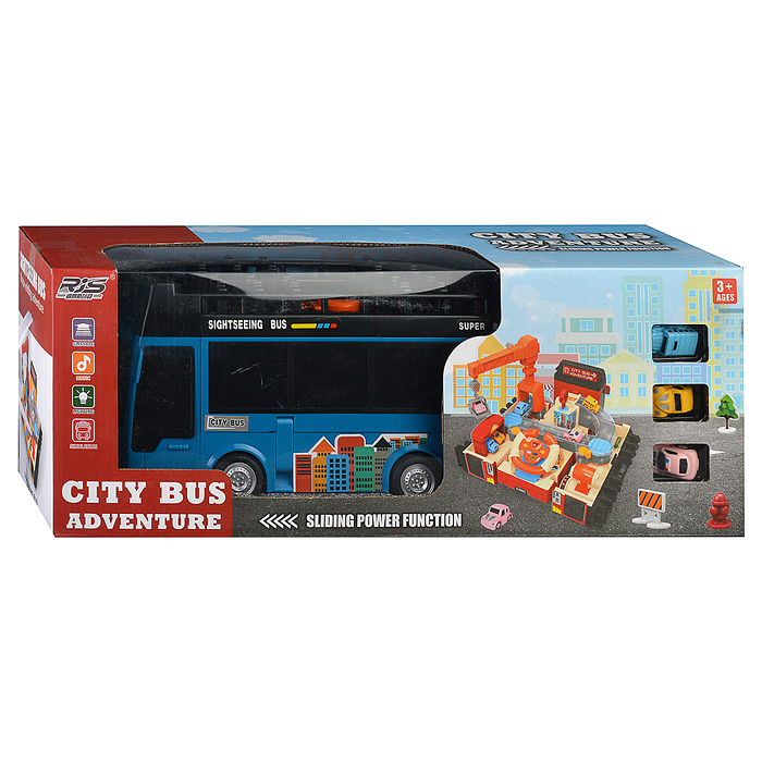 Автобус-Трек SJ680C-1 "Строитель-2" в коробке