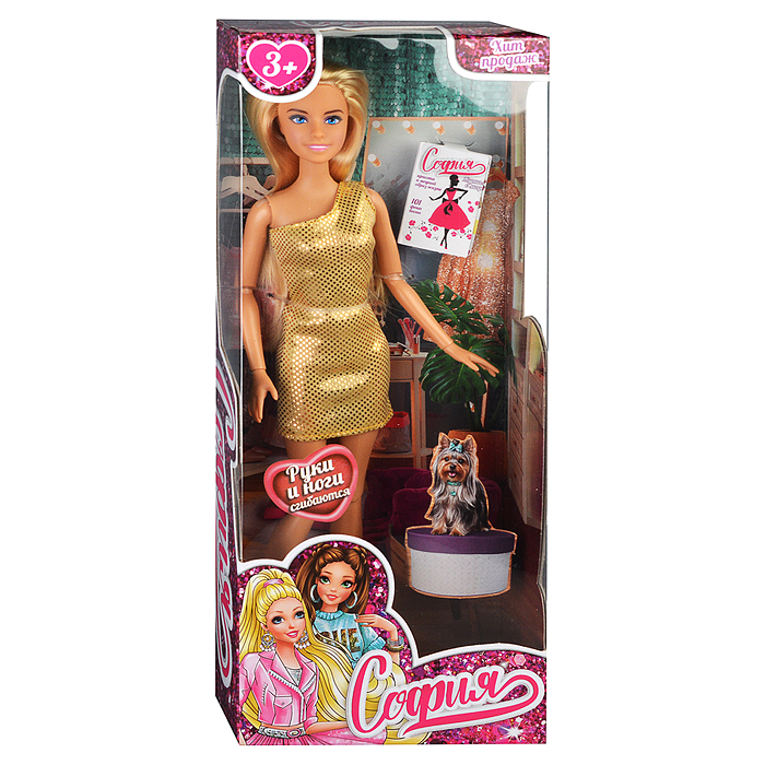 Кукла 29см София (руки и ноги сгиб.) в коробке