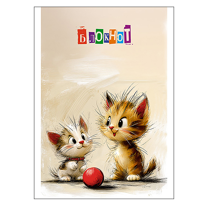 Блокнот 16л. клетка А6 "Котята" Блокнот 16л. клетка А6 "Котята"